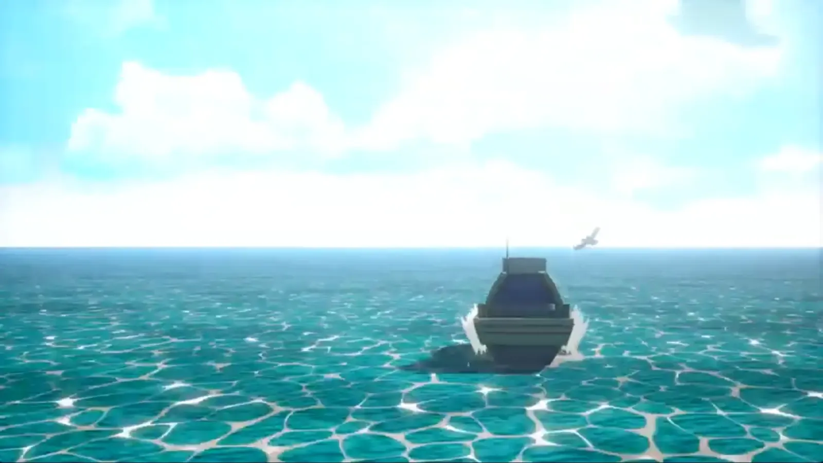 Mr. Briney’s boat crossing the ocean toward Dewford Town