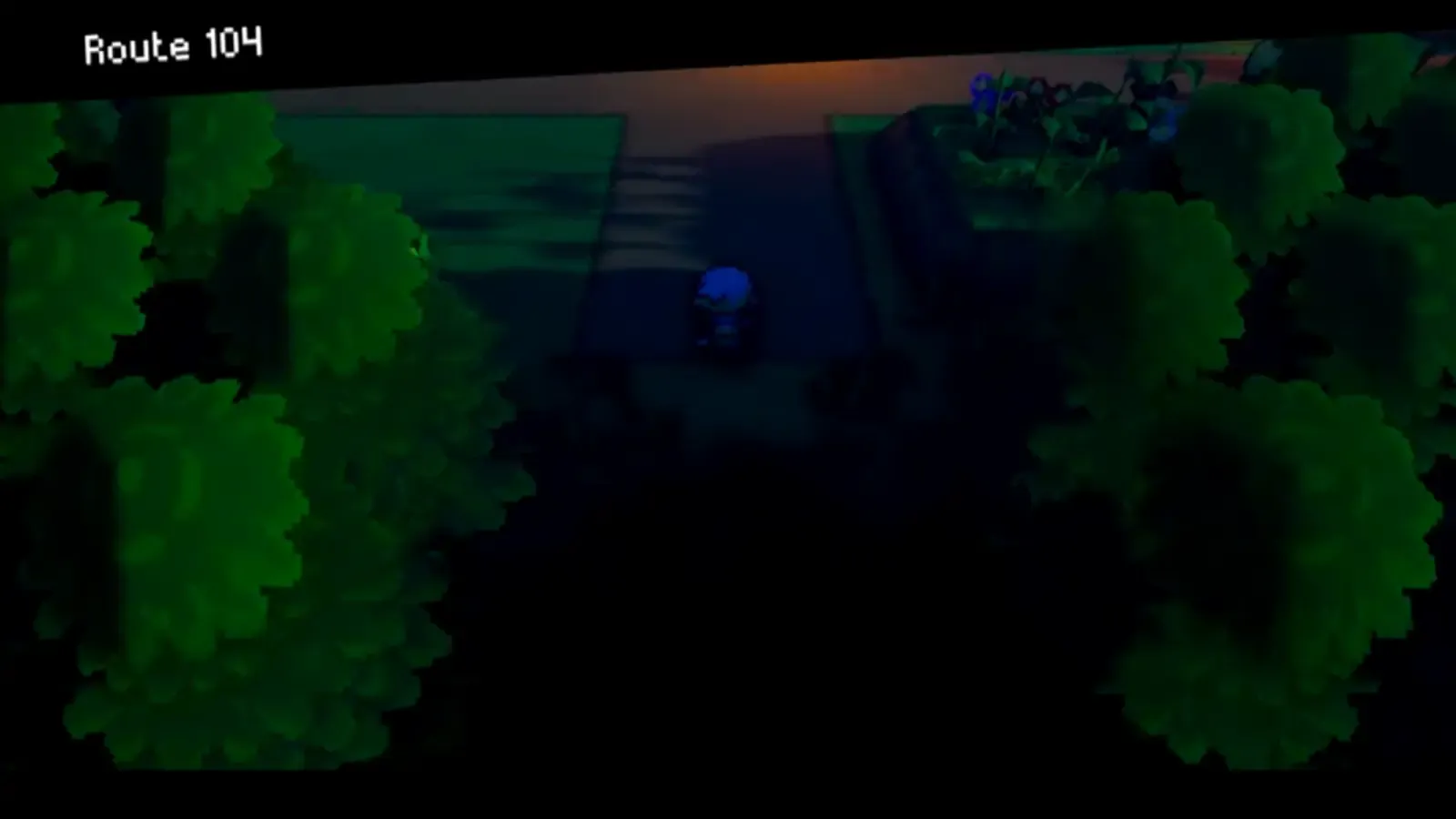 Route 104 location name appearing after the north exit of Petalburg Woods
