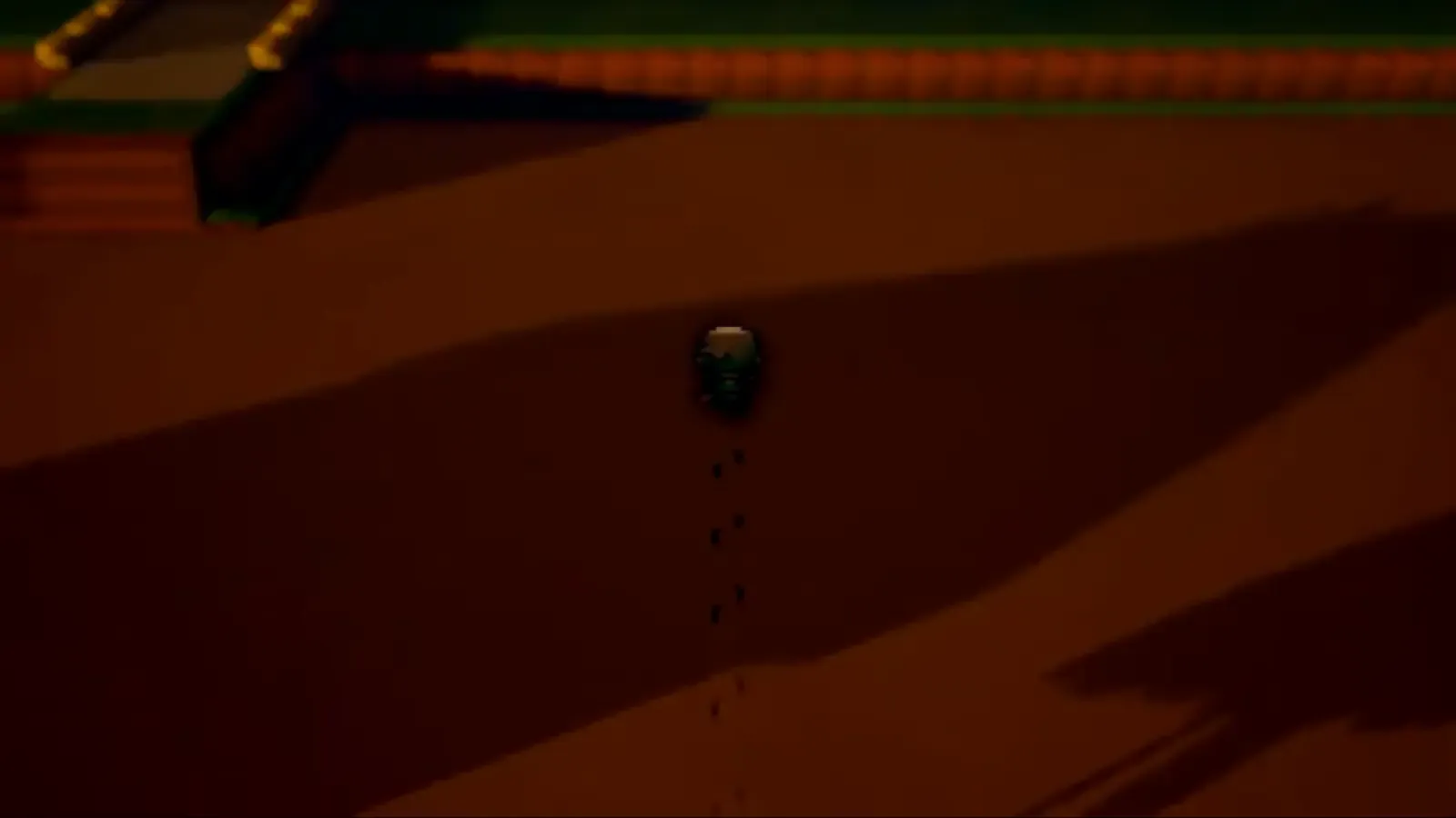 Player following the sandy path from Route 109 toward Slateport City