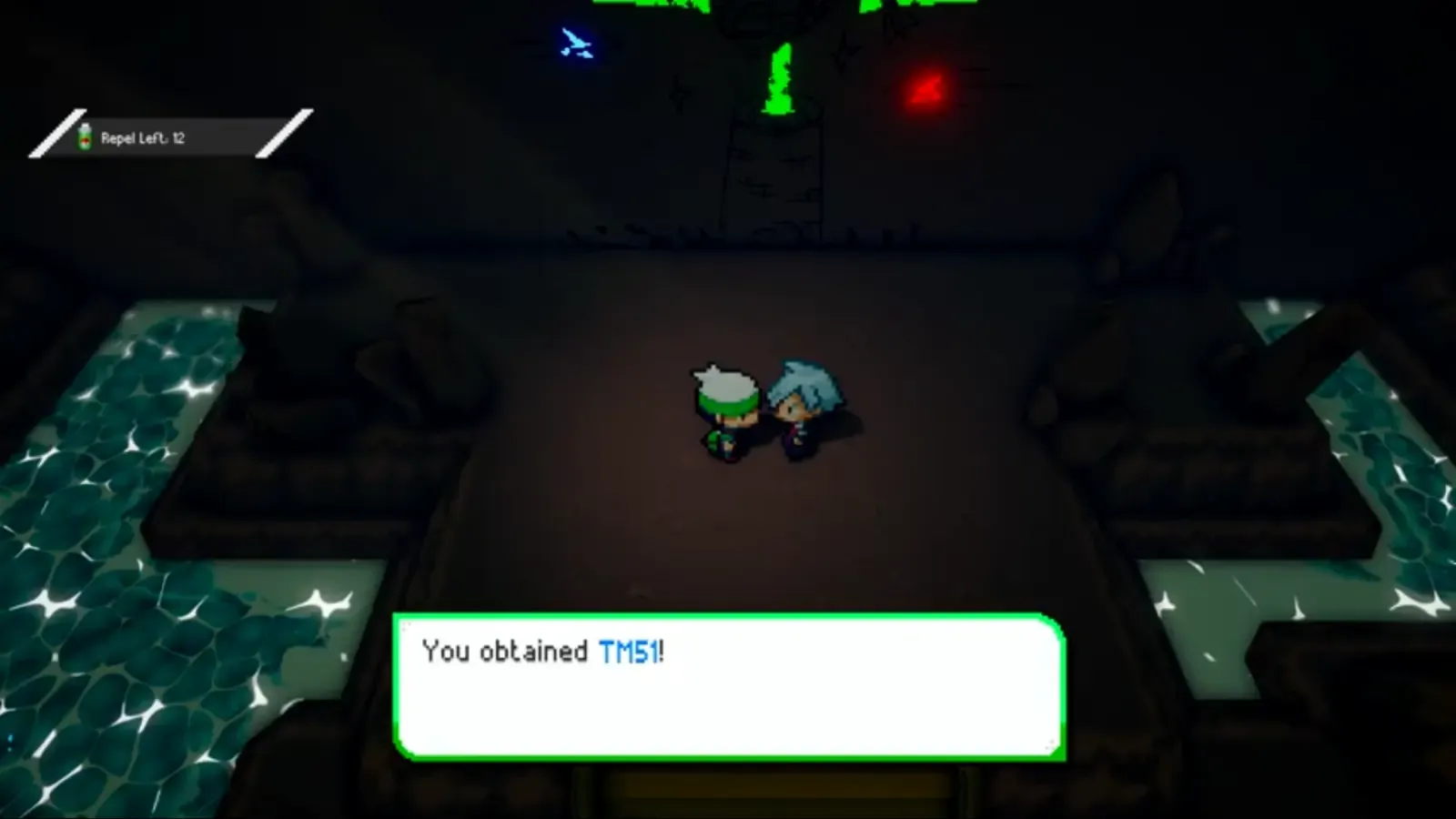 Player receiving TM47 Steel Wing from Steven in Granite Cave